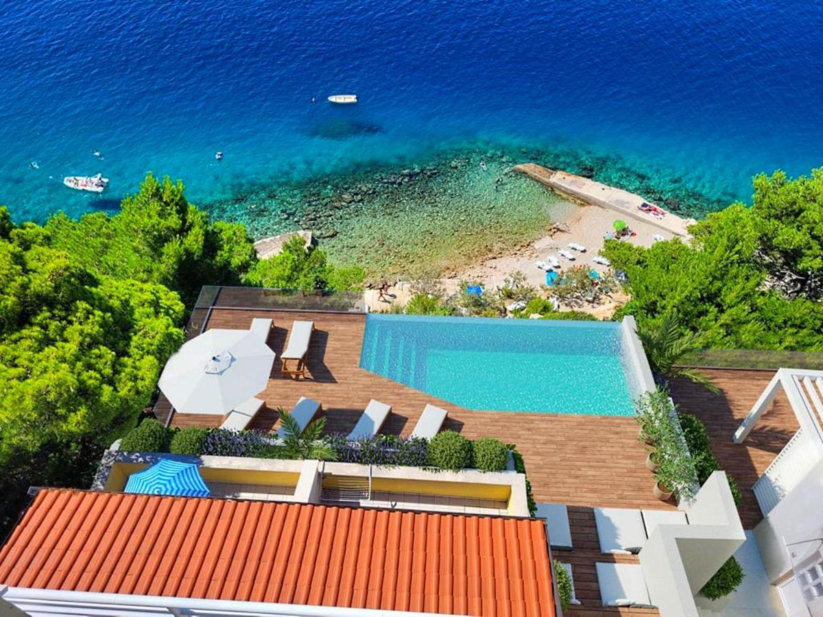 Luxury Apartments Villa Ruzmarina With New Heated Infinity Pool And Lounge Area Marusici  Zewnętrze zdjęcie