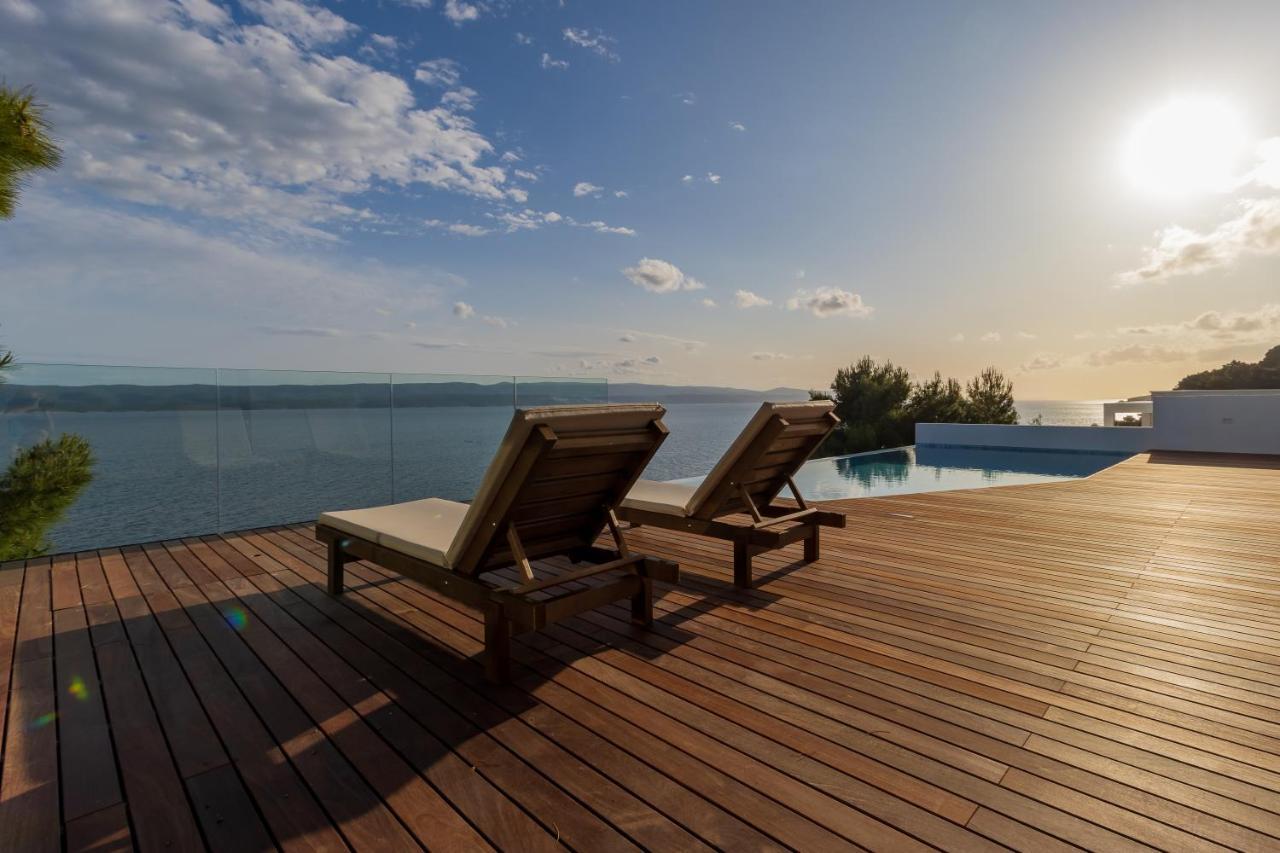 Luxury Apartments Villa Ruzmarina With New Heated Infinity Pool And Lounge Area Marusici  Zewnętrze zdjęcie
