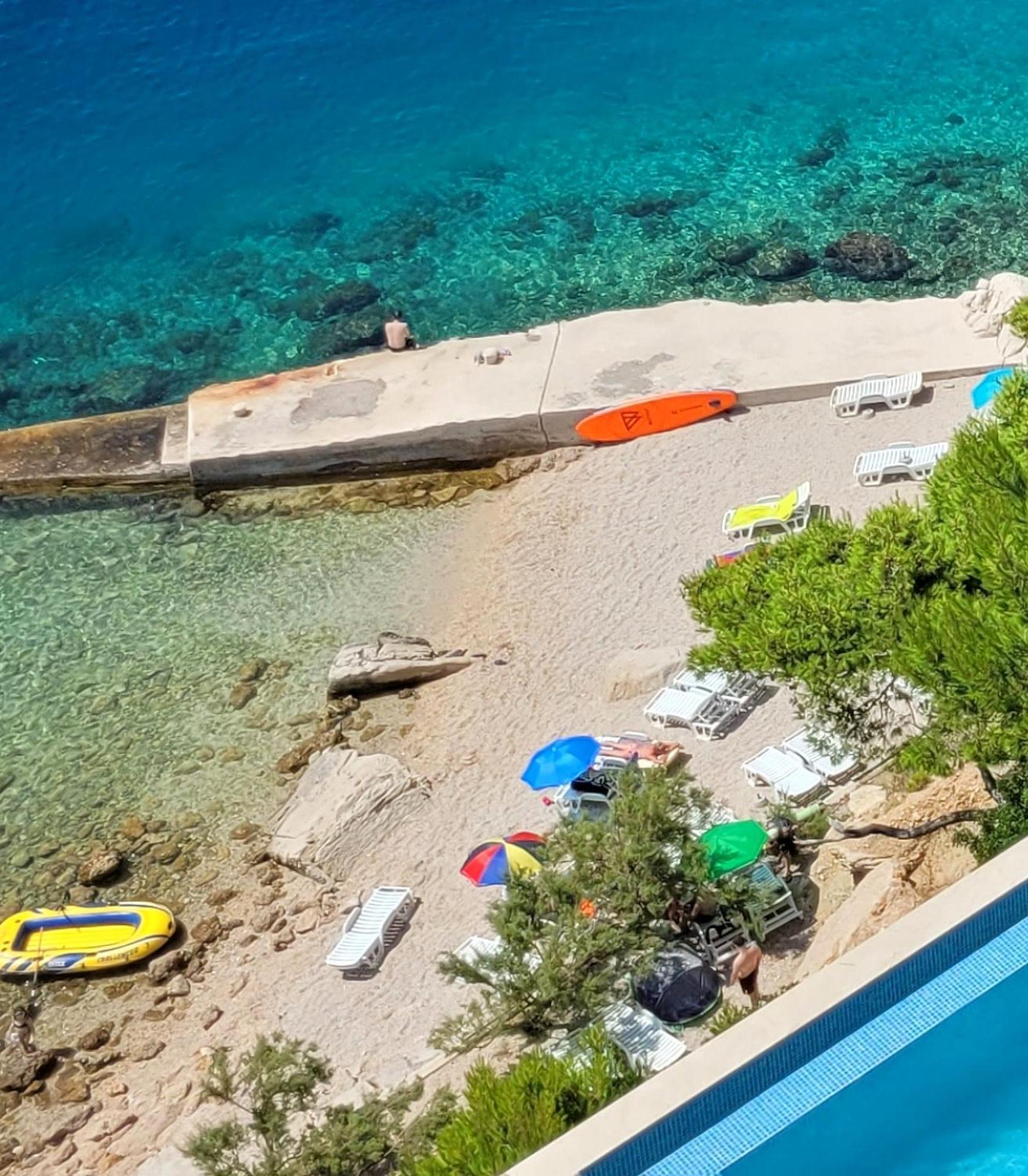 Luxury Apartments Villa Ruzmarina With New Heated Infinity Pool And Lounge Area Marusici  Zewnętrze zdjęcie